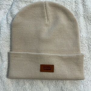 Levi's Beige Knit Beanie